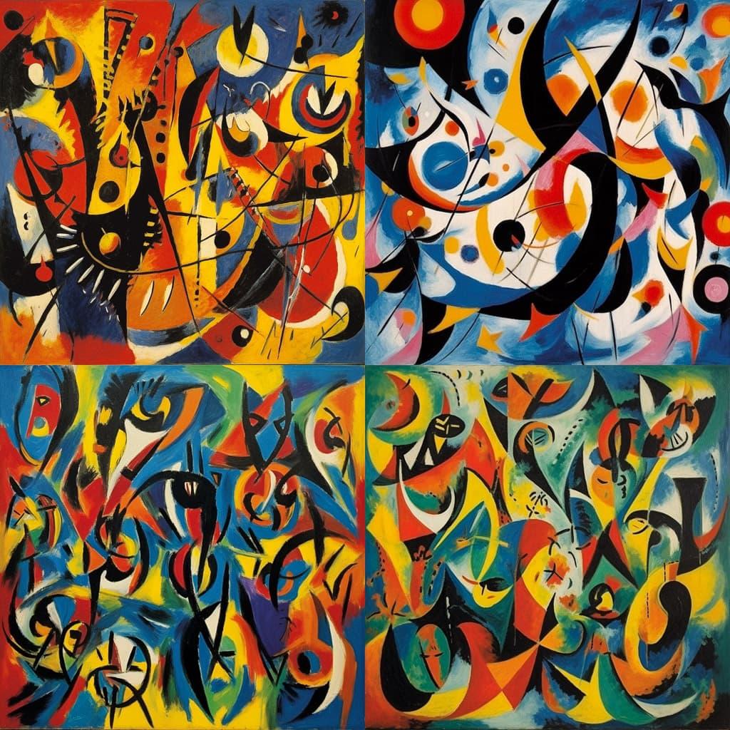 Ernst Wilhelm Nay style, Midjourney V5.1, render 1 of 4