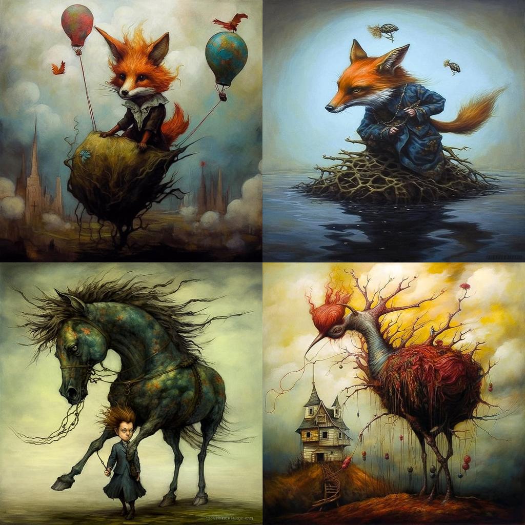 Esao Andrews style, Midjourney V5.1, render 1 of 4