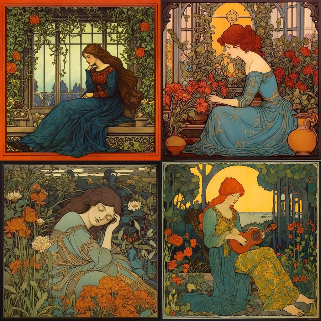 Eugene Grasset style, Midjourney V5.1, render 1 of 4