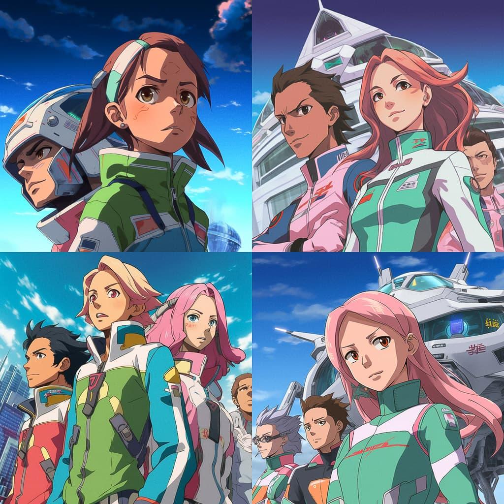 Eureka Seven style, Midjourney V5.1, render 1 of 4