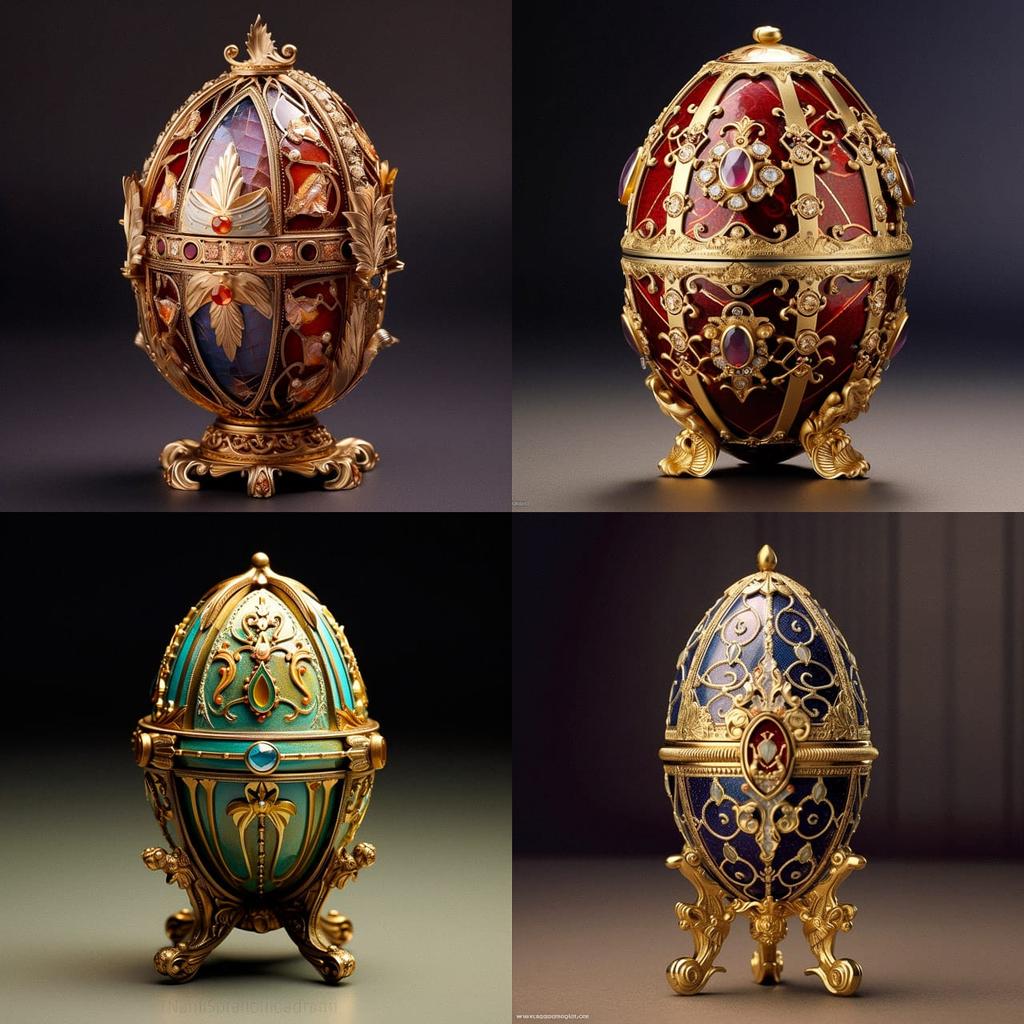 Faberge egg style, Midjourney V5.1, render 1 of 4