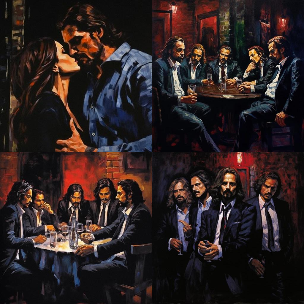 Fabian Perez style, Midjourney V5.1, render 1 of 4