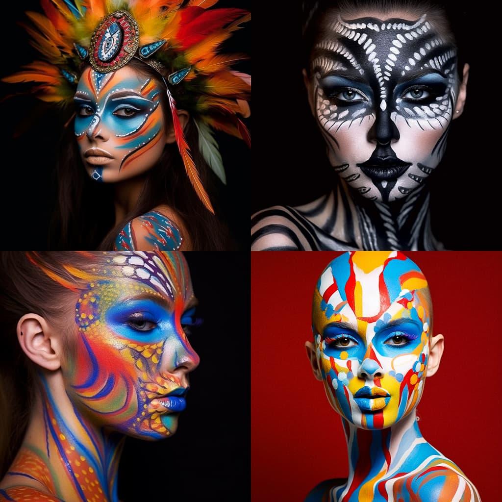 Facepaint style, Midjourney V5.1, render 1 of 4