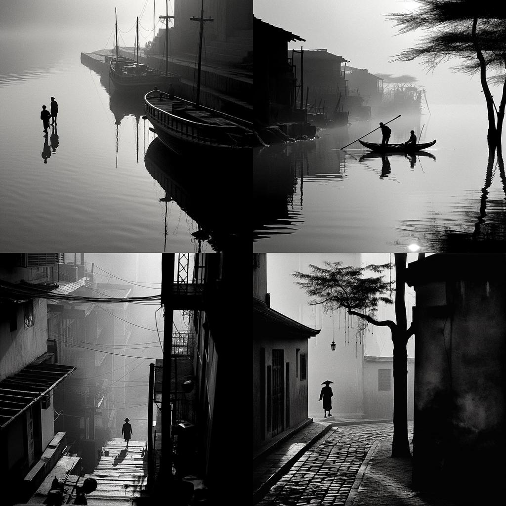 Fan Ho style, Midjourney V5.1, render 1 of 4