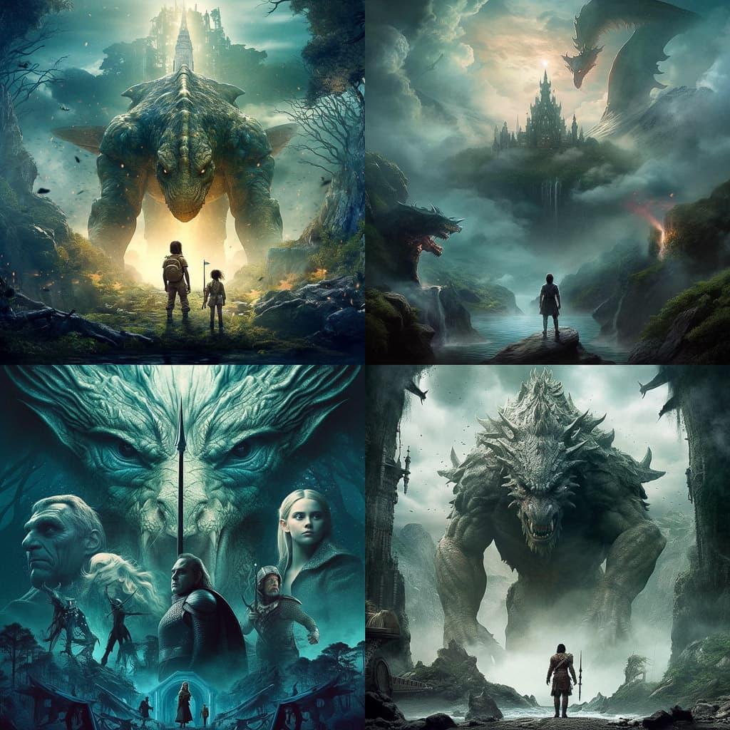 Fantasy movie style, Midjourney V5.1, render 1 of 4