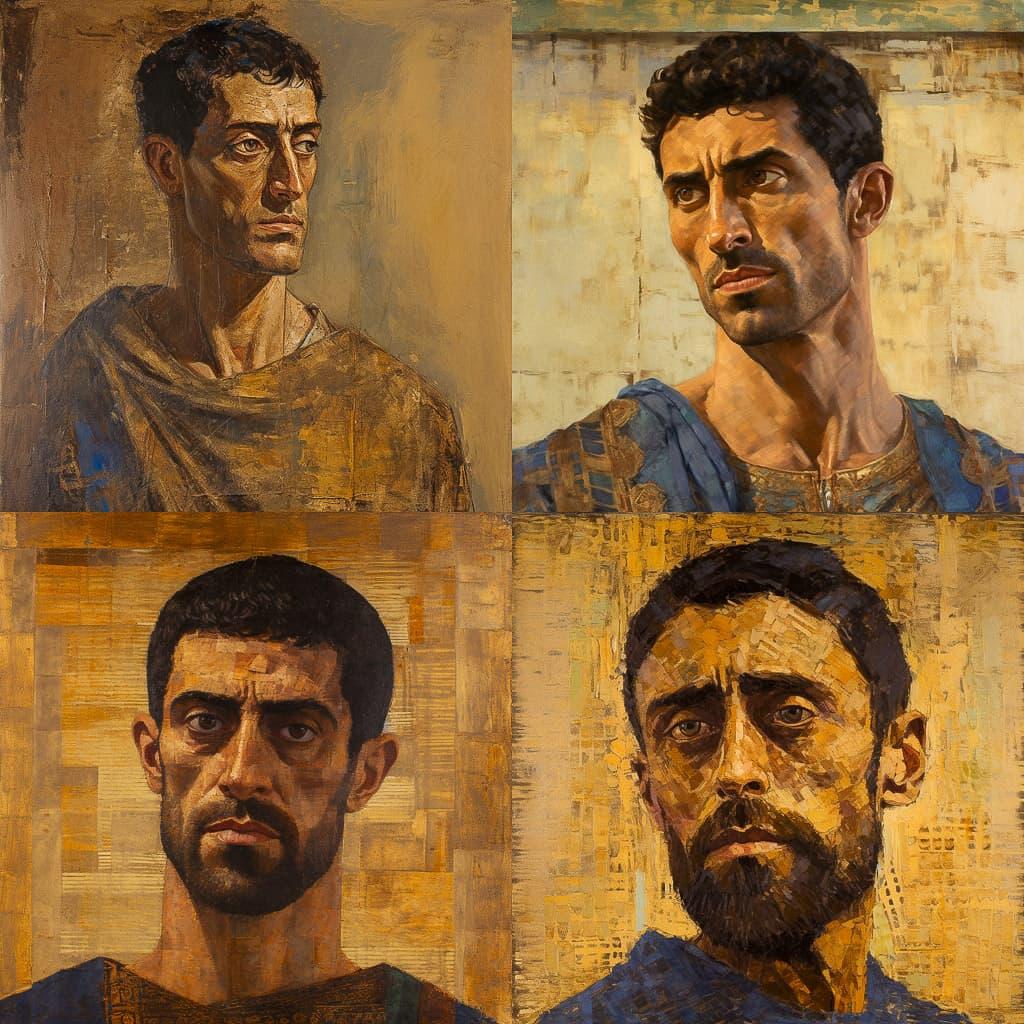 Fayum portrait style, Midjourney V5.1, render 1 of 4