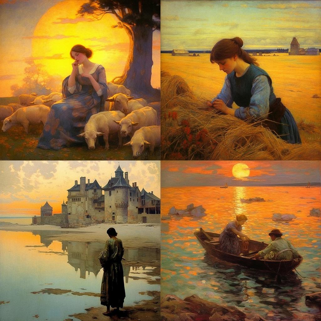 Ferdinand du Puigaudeau style, Midjourney V5.1, render 1 of 4