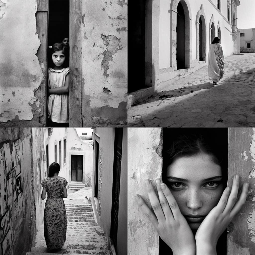 Ferdinando Scianna style, Midjourney V5.1, render 1 of 4