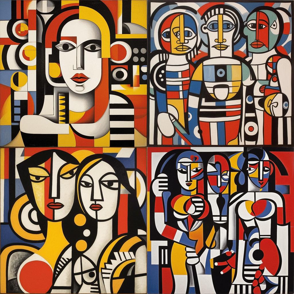 Fernand Leger style, Midjourney V5.1, render 1 of 4