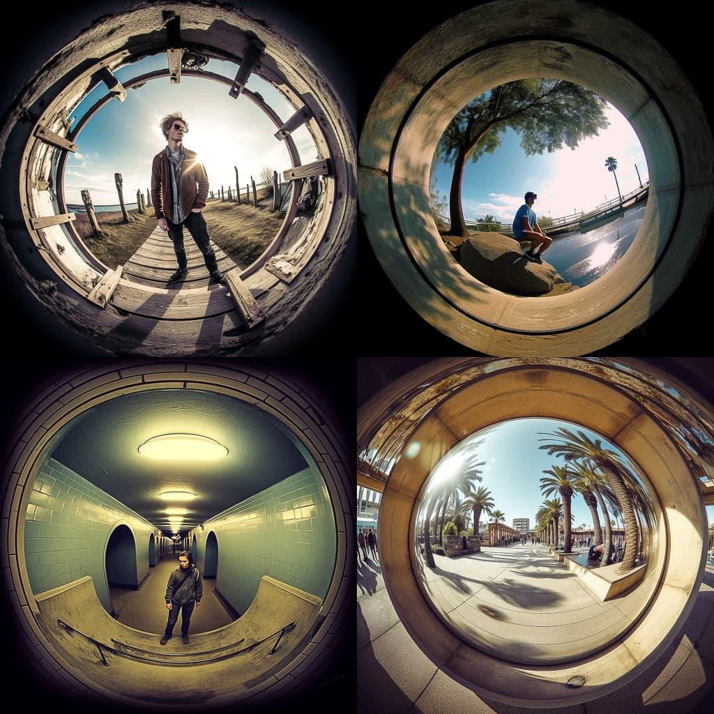 Fisheye lens style, Midjourney V5.1, render 1 of 4