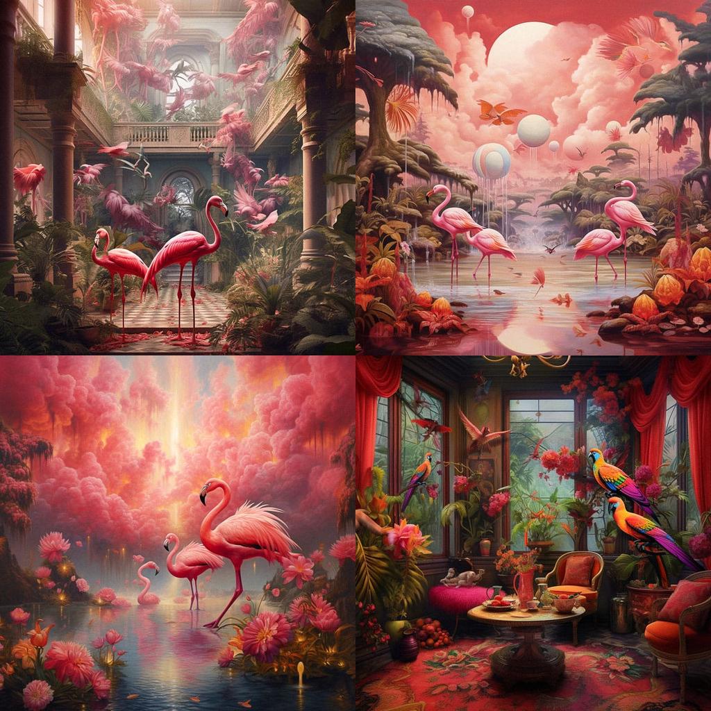 Flamboyant atmosphere  style, Midjourney V5.1, render 1 of 4
