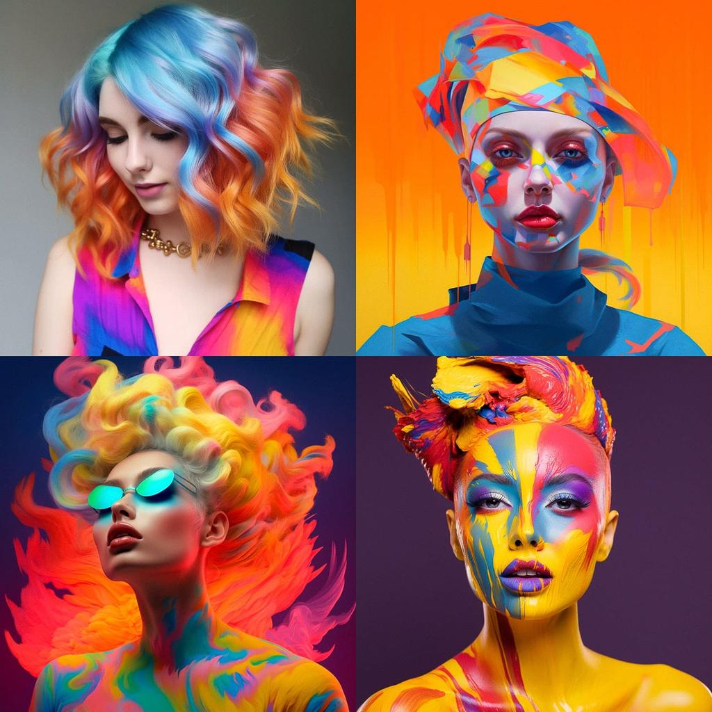 Flashy colors style, Midjourney V5.1, render 1 of 4