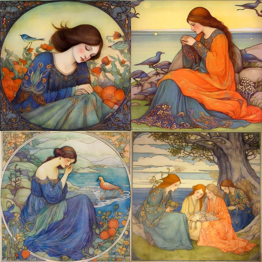 Florence Harrison style, Midjourney V5.1, render 1 of 4