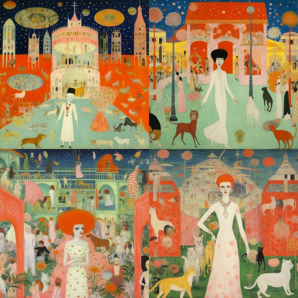 Florine Stettheimer style, Midjourney V5.1, render 1 of 4