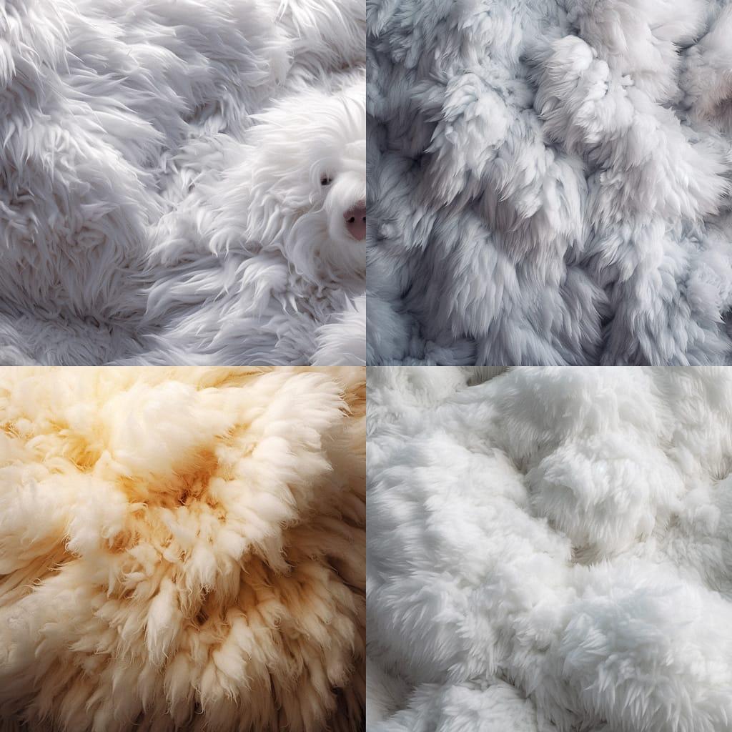 Fluffy texture style, Midjourney V5.1, render 1 of 4