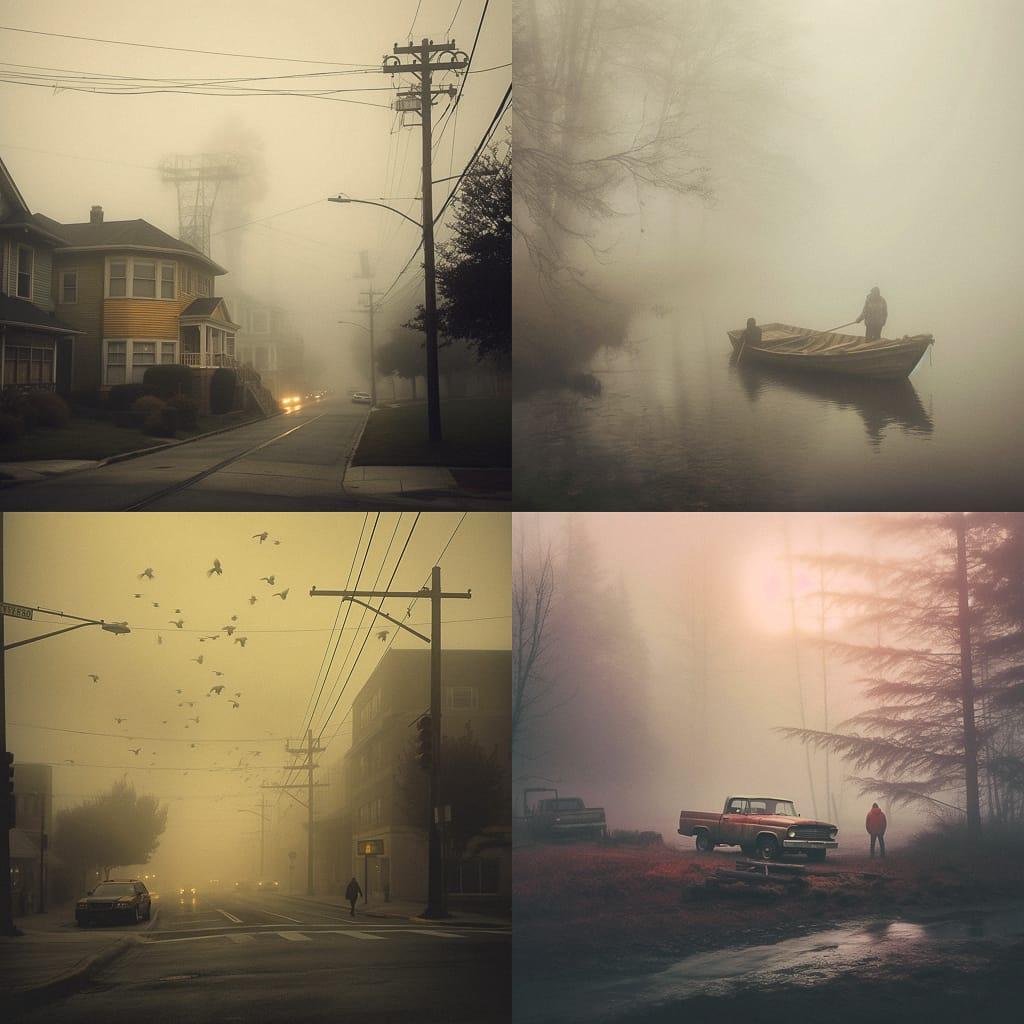 Foggy style, Midjourney V5.1, render 1 of 4