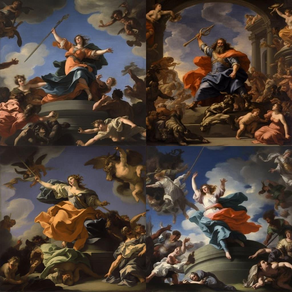 Francesco Solimena style, Midjourney V5.1, render 1 of 4