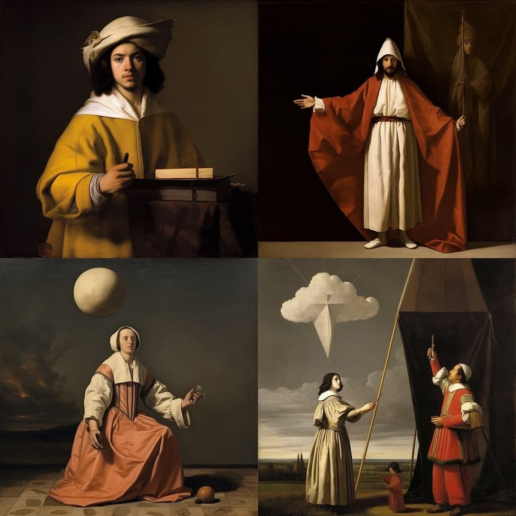 Francisco de Zurbaran style, Midjourney V5.1, render 1 of 4