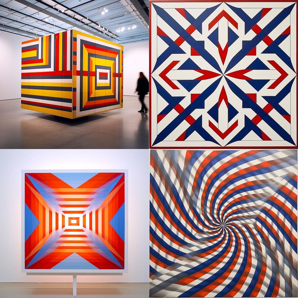 Francois Morellet style, Midjourney V5.1, render 1 of 4