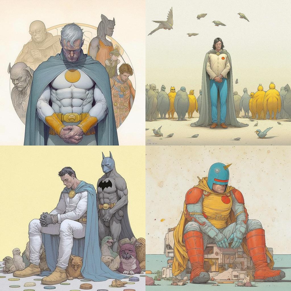 Frank Quitely style, Midjourney V5.1, render 1 of 4