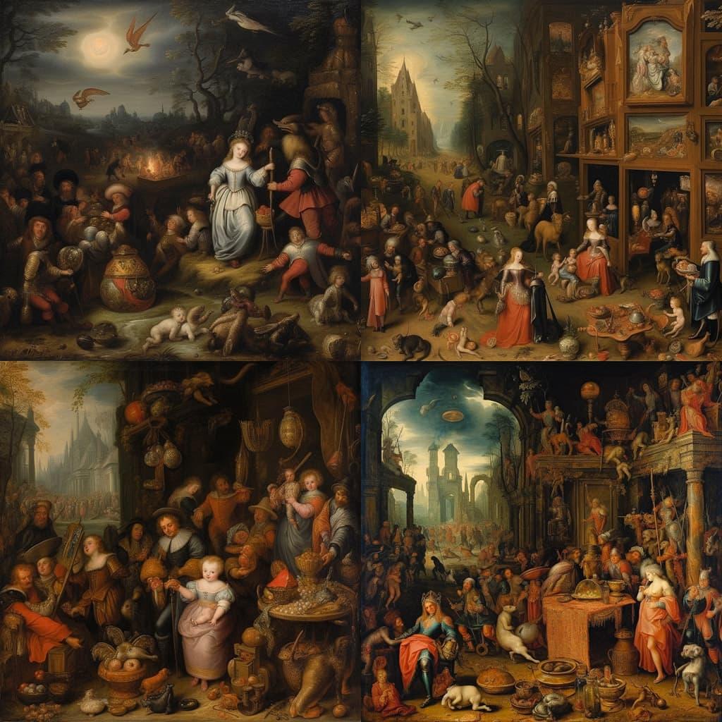 Frans Francken the Younger style, Midjourney V5.1, render 1 of 4