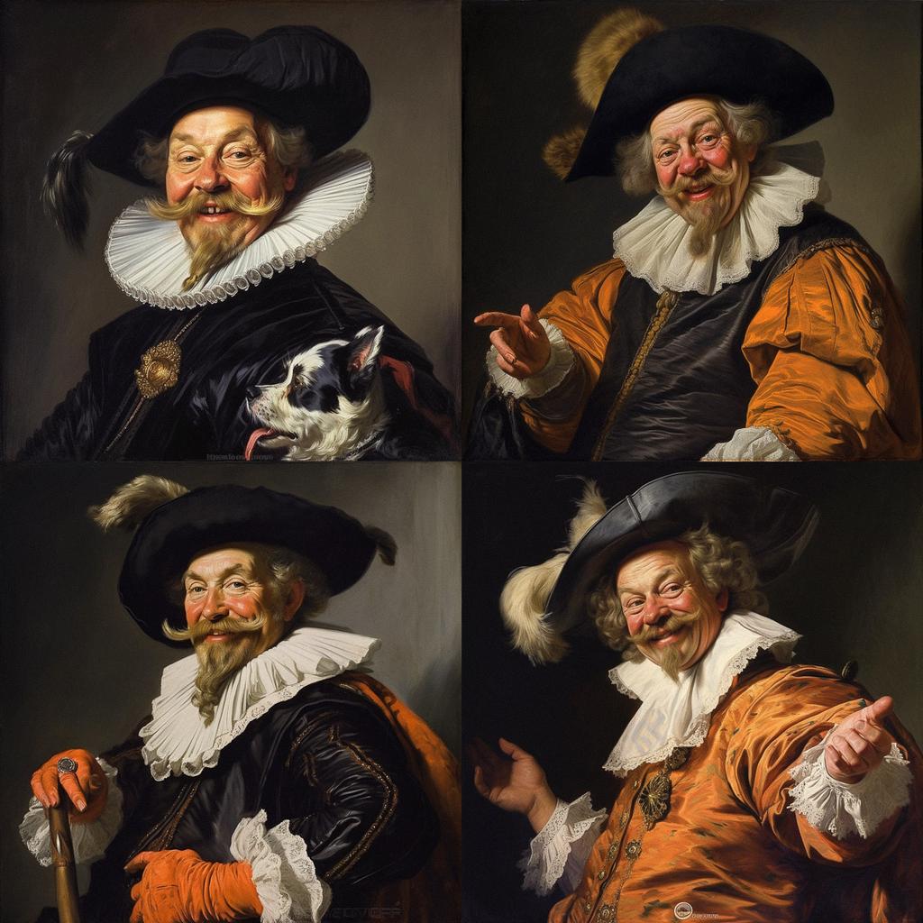 Frans Hals style, Midjourney V5.1, render 1 of 4