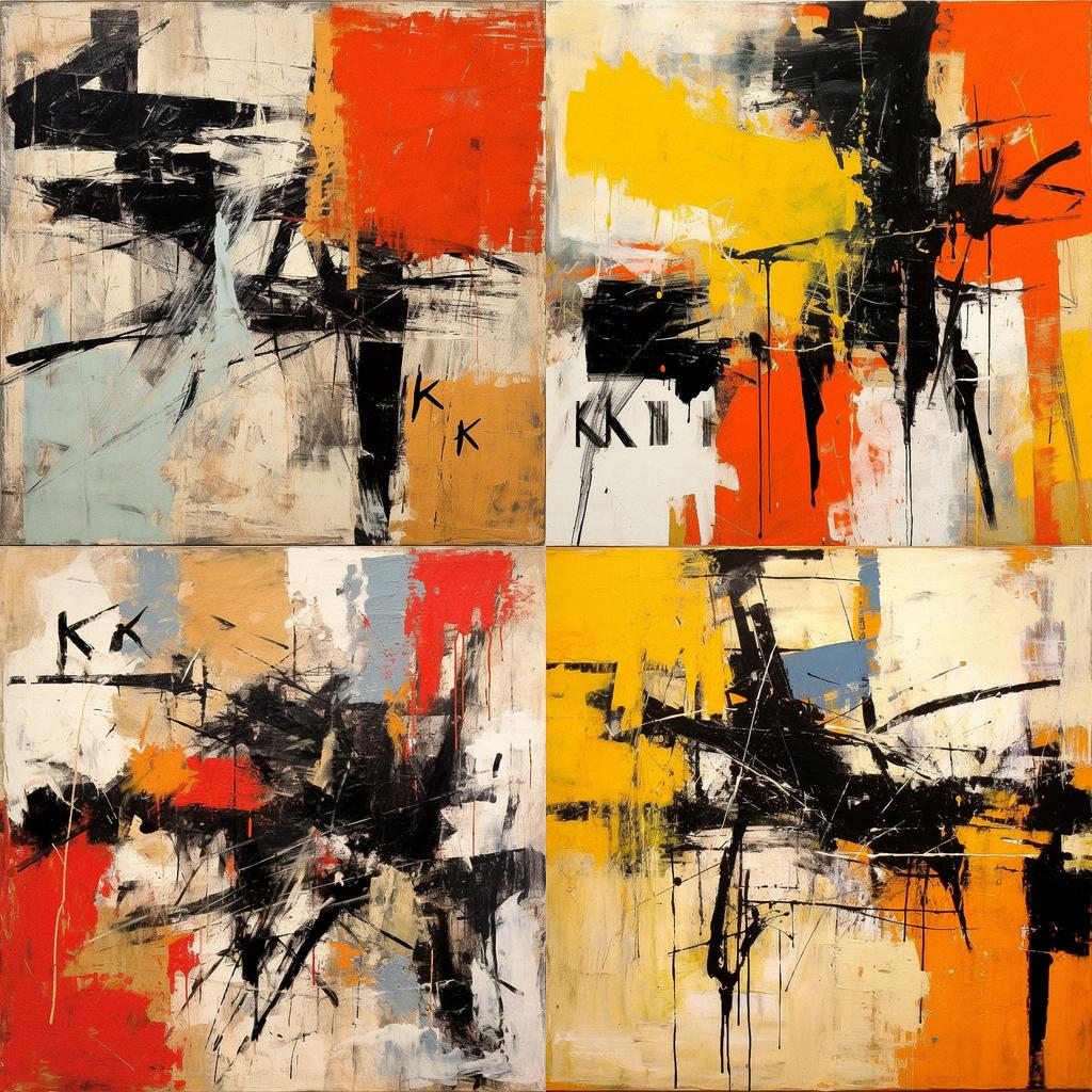 Franz Kline style, Midjourney V5.1, render 1 of 4