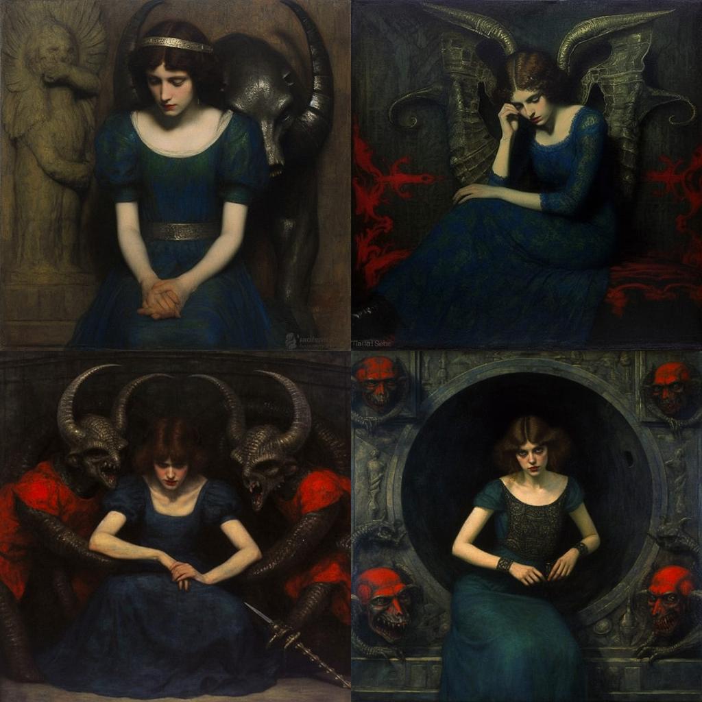 Franz von Stuck style, Midjourney V5.1, render 1 of 4