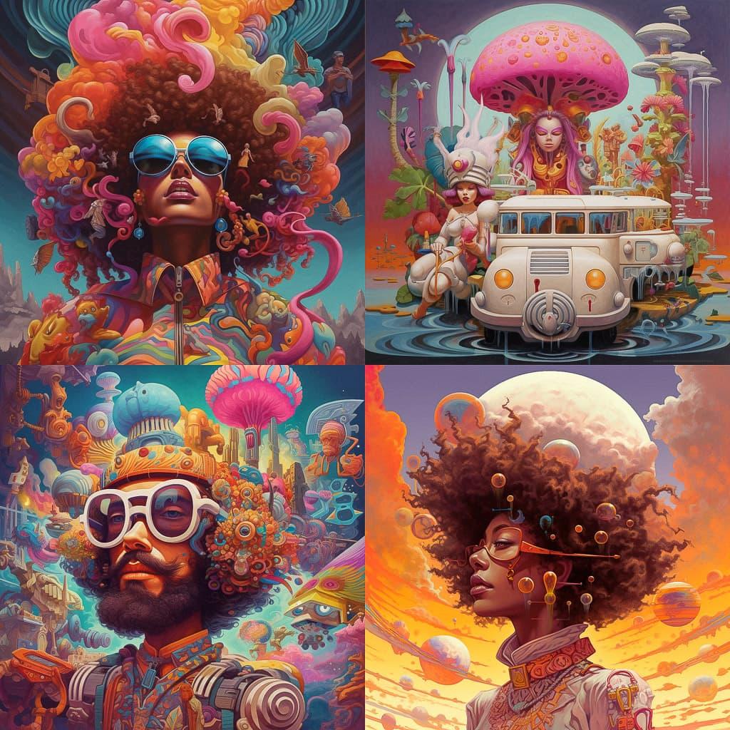 Funk art style, Midjourney V5.1, render 1 of 4