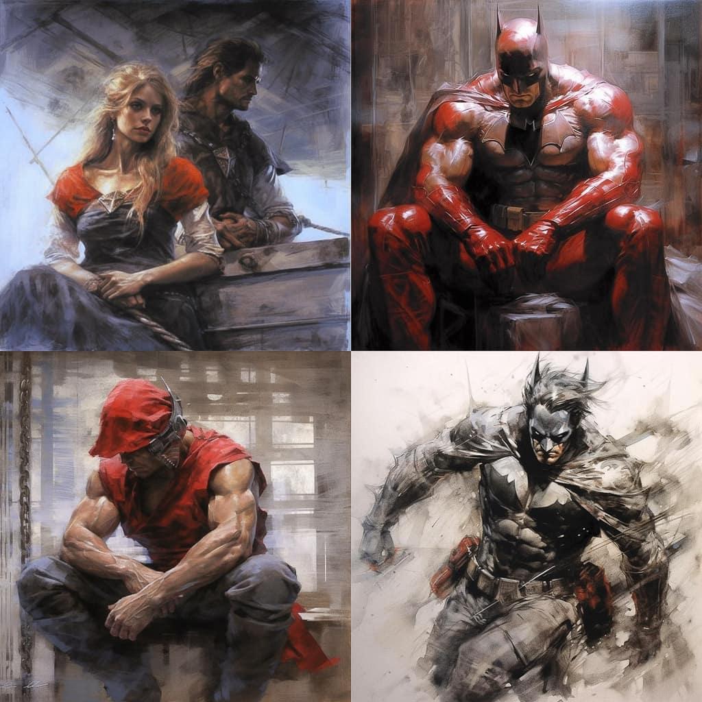 Gabriele Dell'otto style, Midjourney V5.1, render 1 of 4