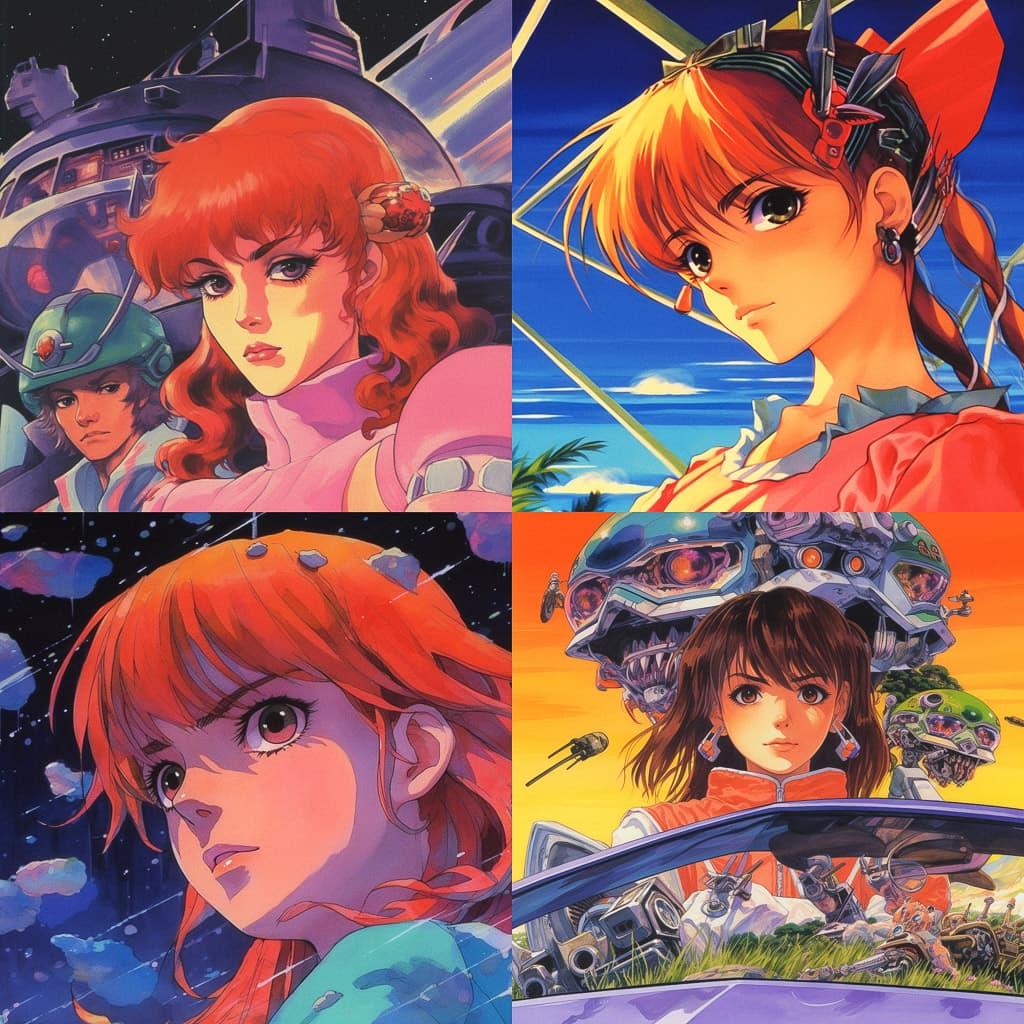 Gainax style, Midjourney V5.1, render 1 of 4
