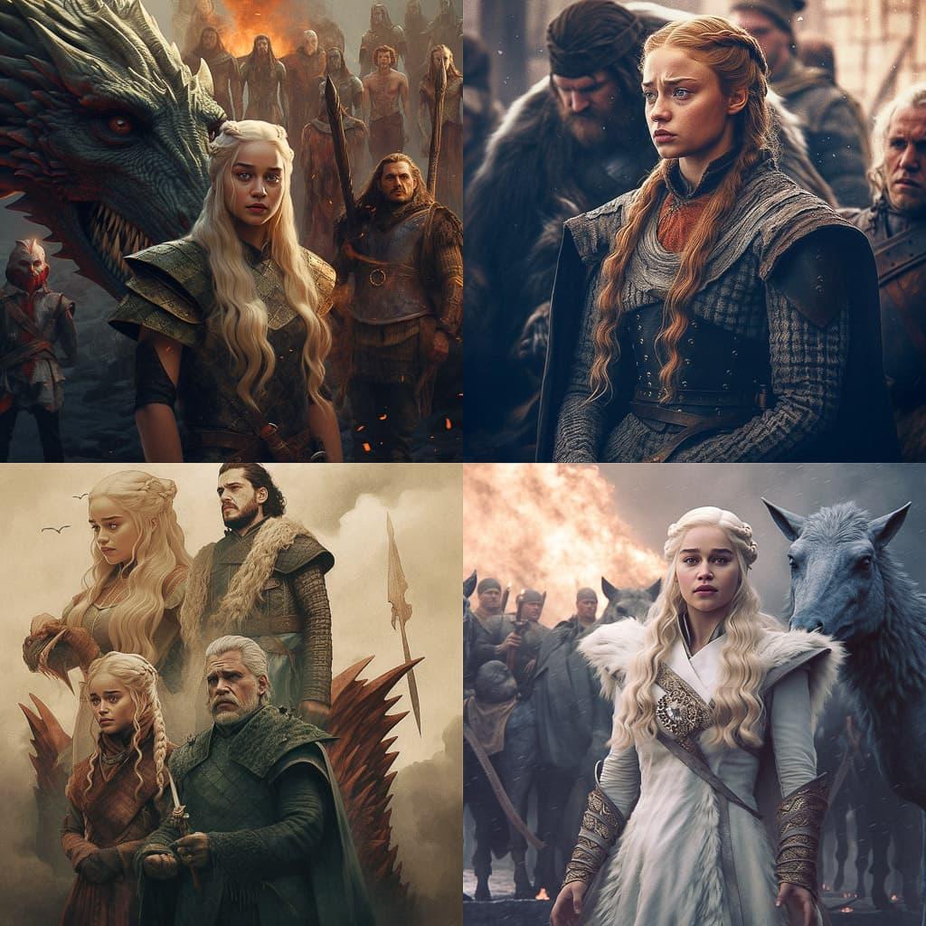 Game of Thrones style, Midjourney V5.1, render 1 of 4