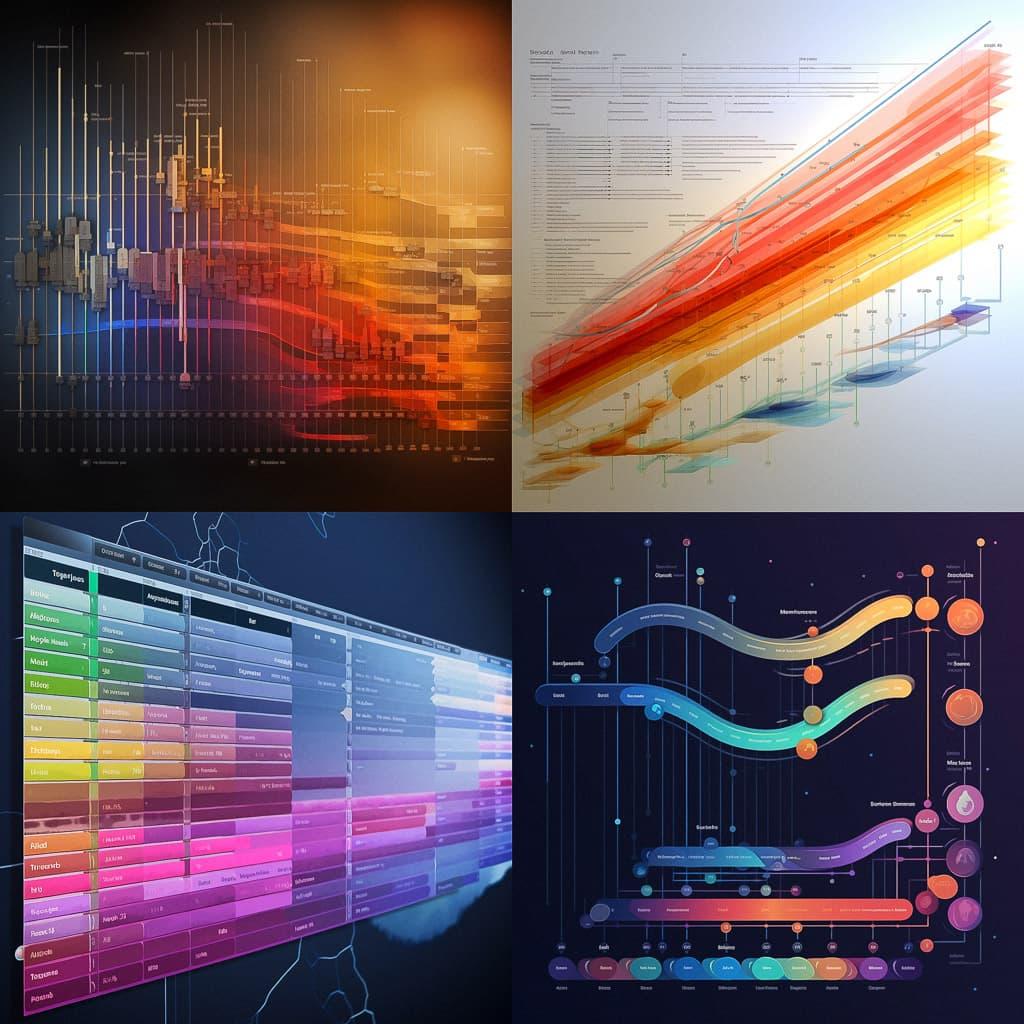 Gantt chart style, Midjourney V5.1, render 1 of 4