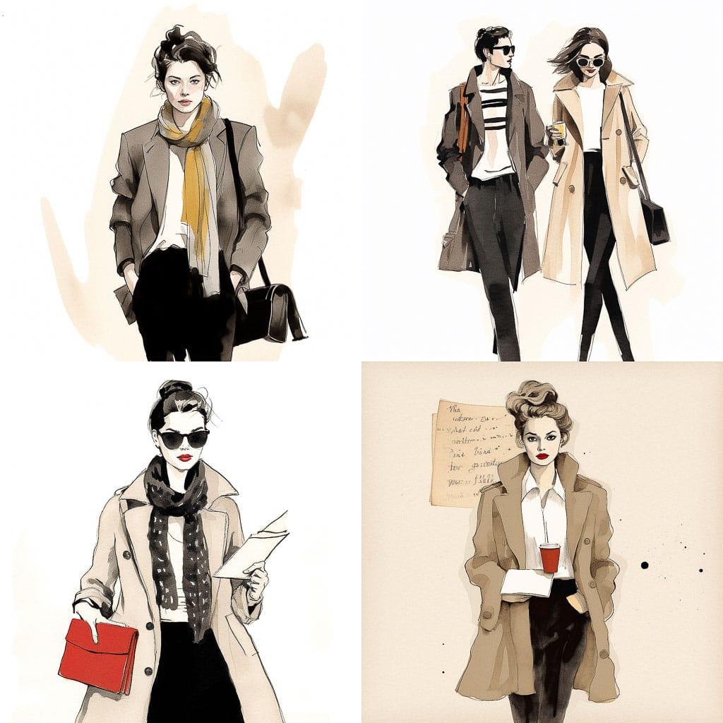 Garance Dore style, Midjourney V5.1, render 1 of 4