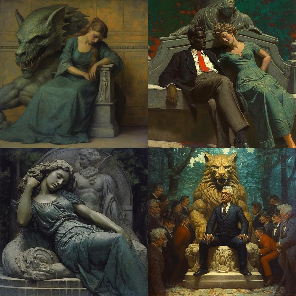 Gaston Lachaise style, Midjourney V5.1, render 1 of 4