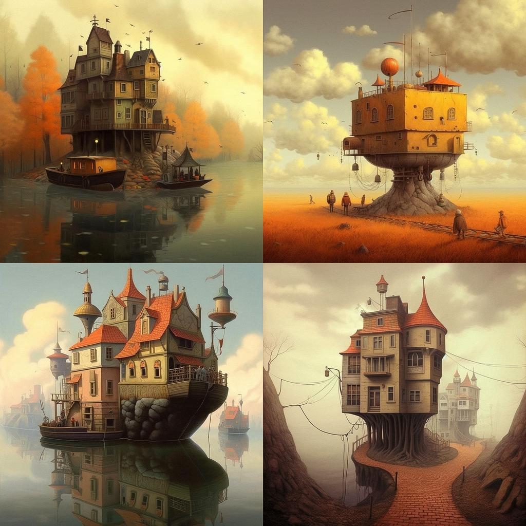 Gediminas Pranckevicius style, Midjourney V5.1, render 1 of 4