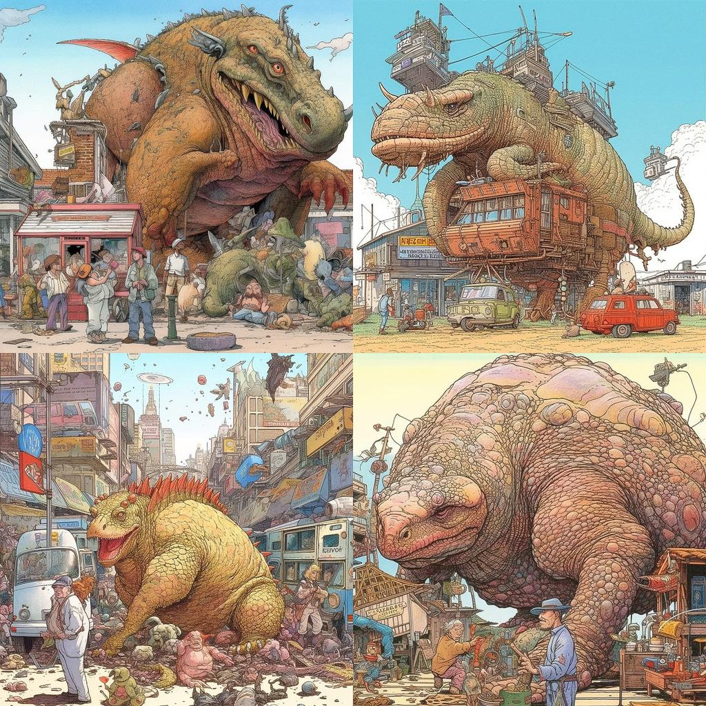 Geof Darrow style, Midjourney V5.1, render 1 of 4