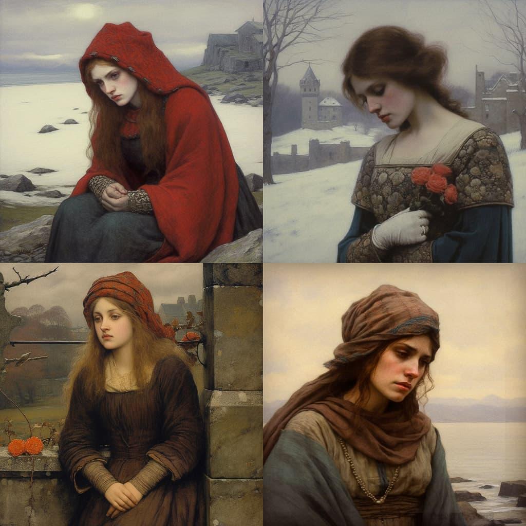 George Henry Boughton style, Midjourney V5.1, render 1 of 4