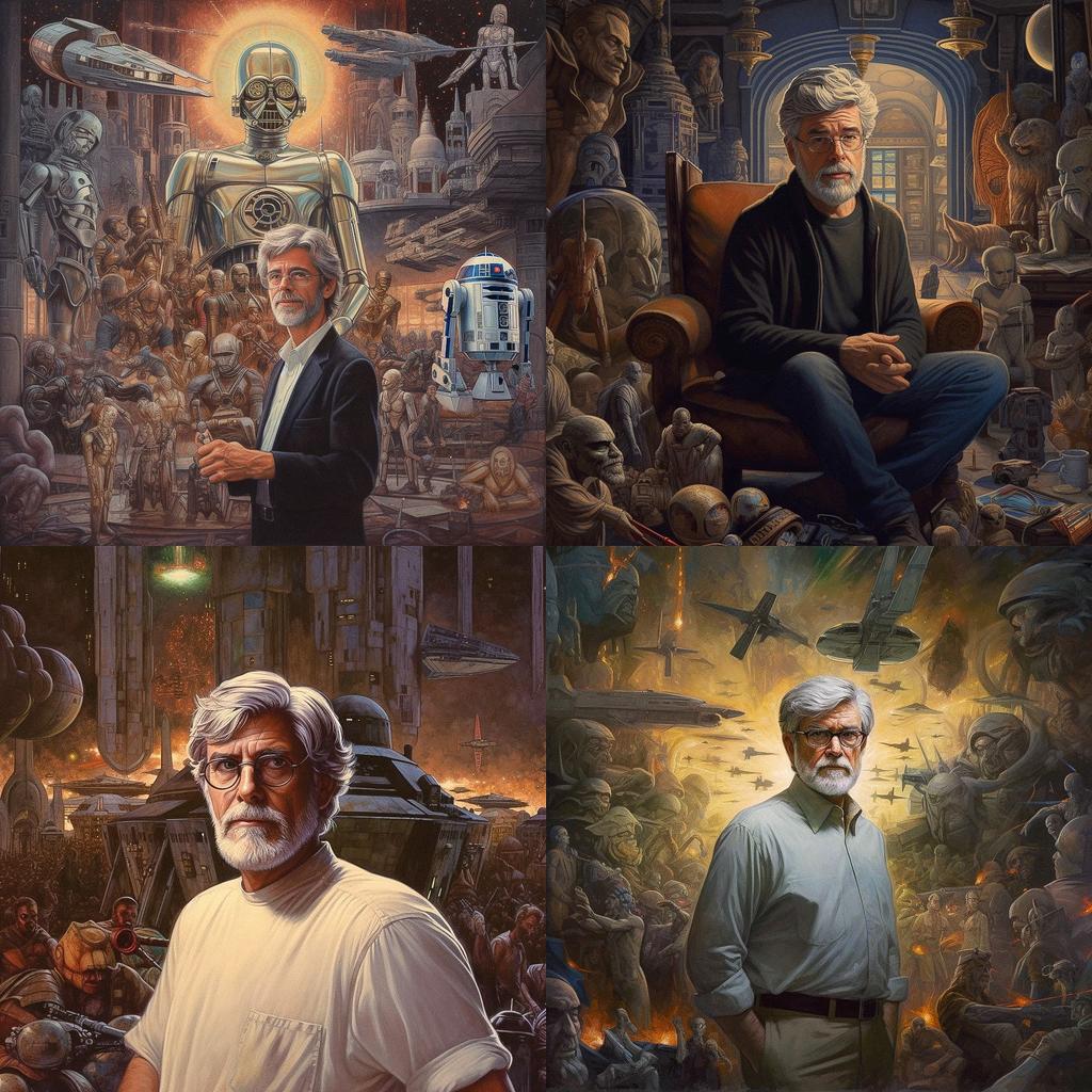George Lucas style, Midjourney V5.1, render 1 of 4