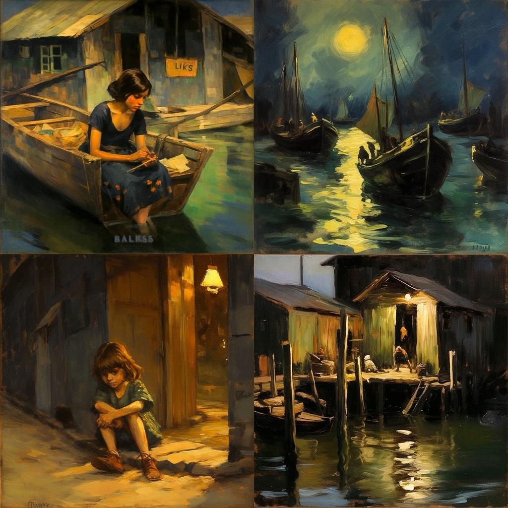 George Luks style, Midjourney V5.1, render 1 of 4