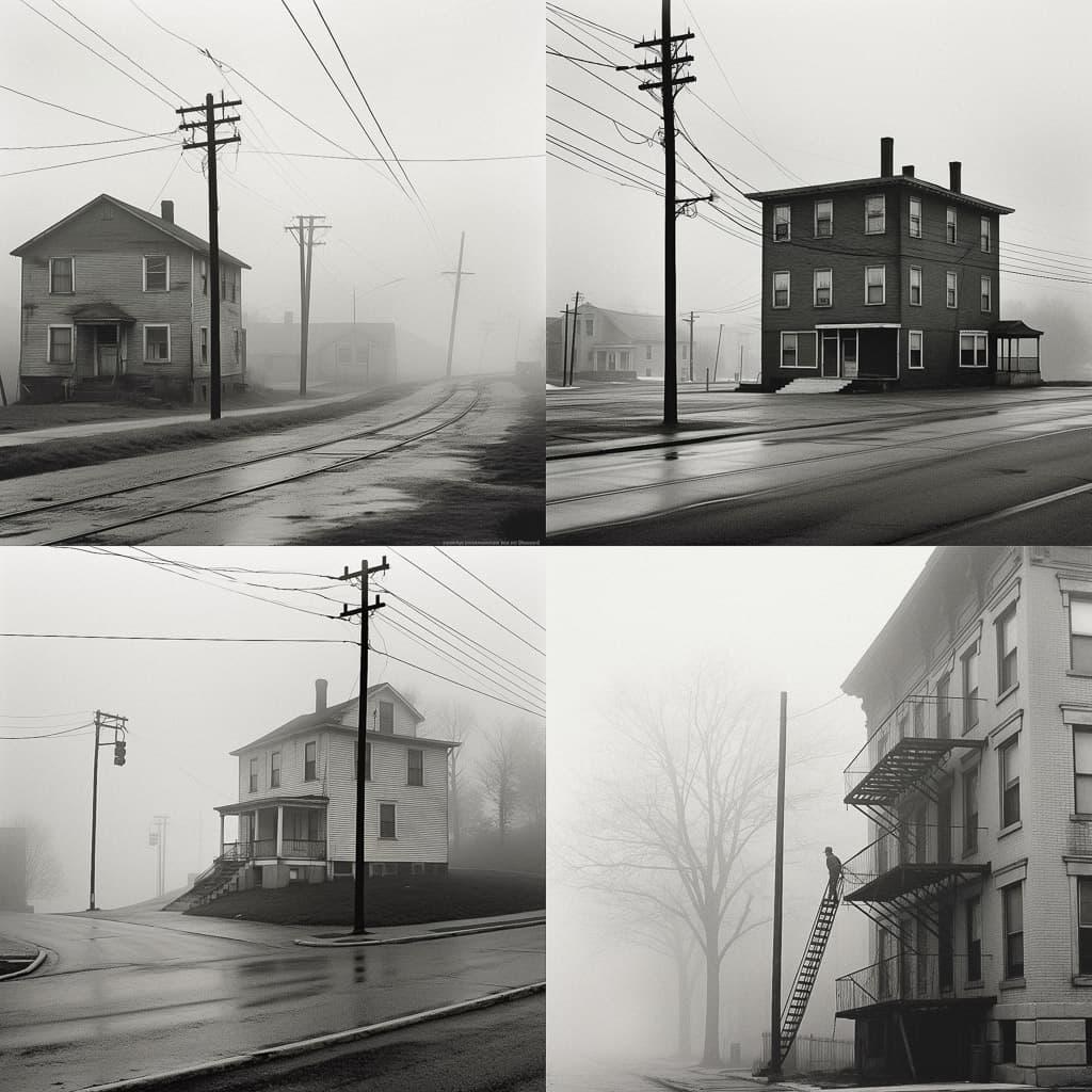 George Tice style, Midjourney V5.1, render 1 of 4