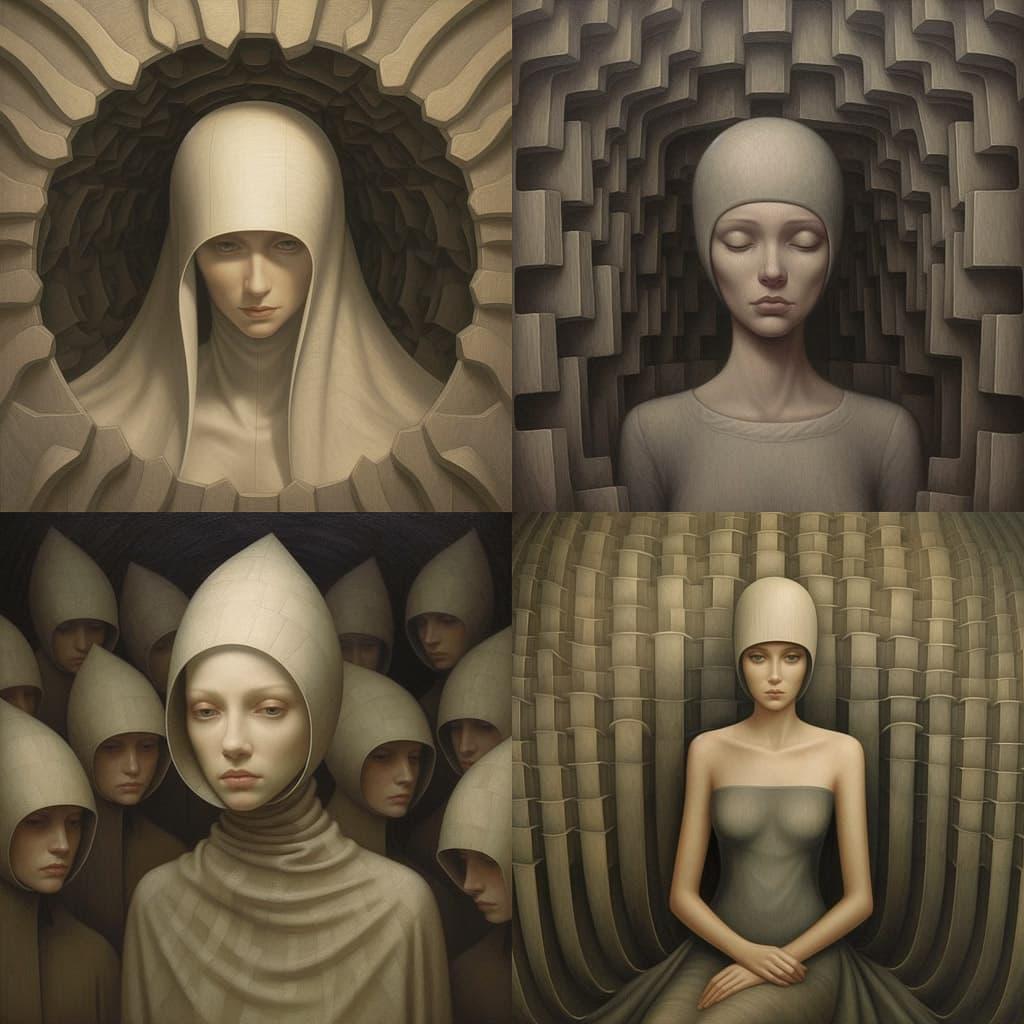 George Underwood style, Midjourney V5.1, render 1 of 4