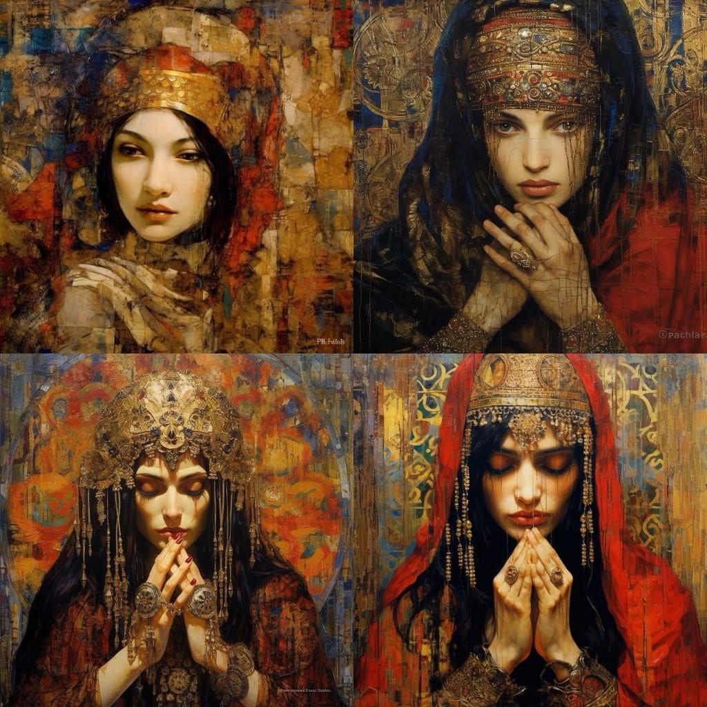 George Yepes style, Midjourney V5.1, render 1 of 4