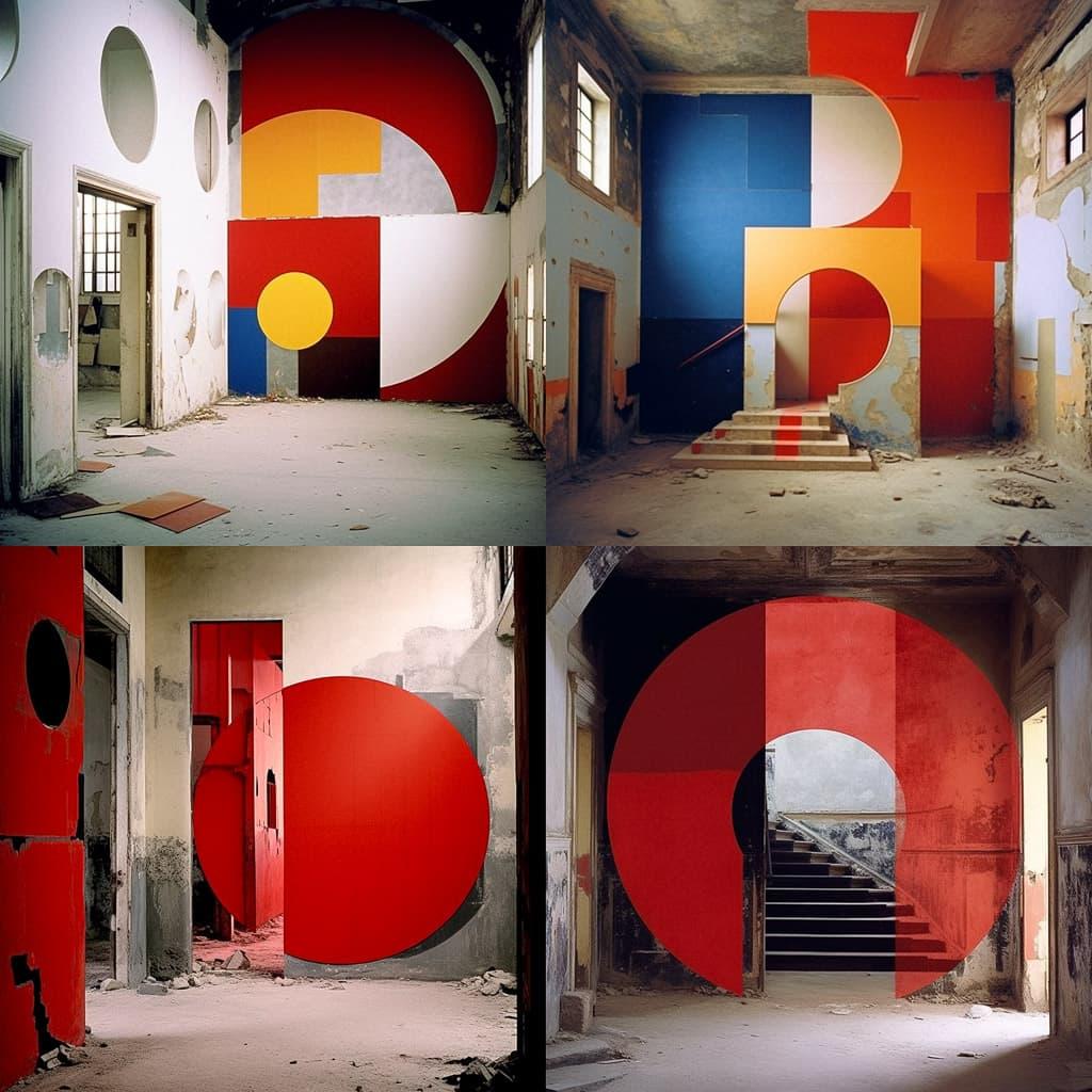 Georges Rousse style, Midjourney V5.1, render 1 of 4