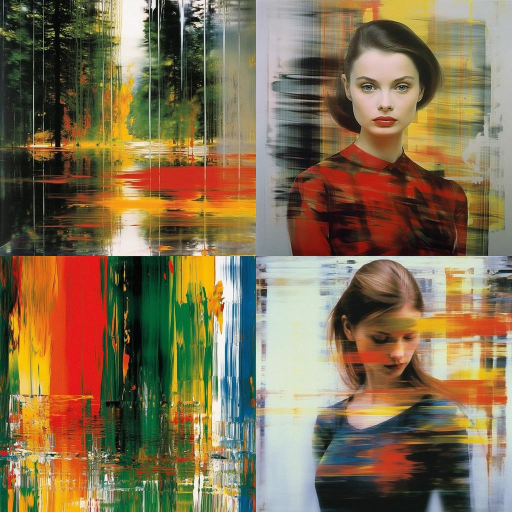 Gerhard Richter style, Midjourney V5.1, render 1 of 4