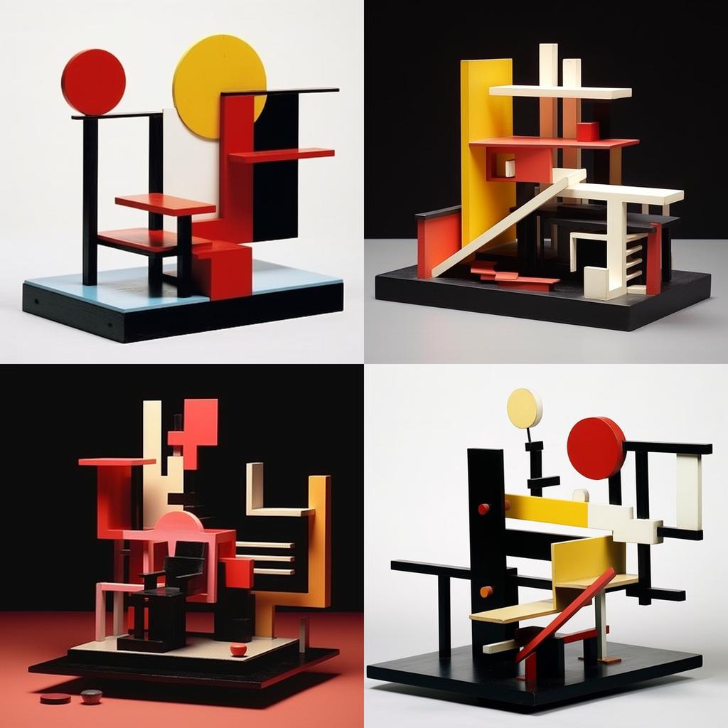 Gerrit Rietveld style, Midjourney V5.1, render 1 of 4