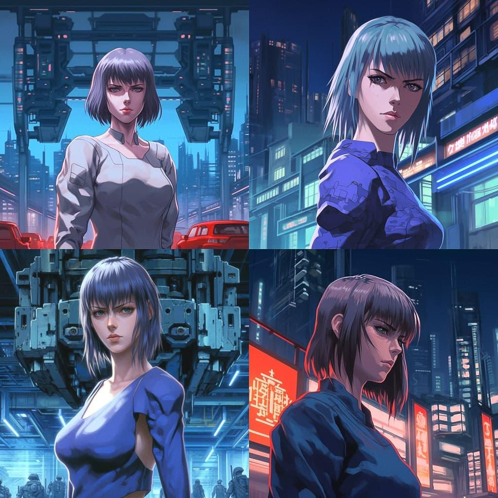 Ghost In The Shell style, Midjourney V5.1, render 1 of 4