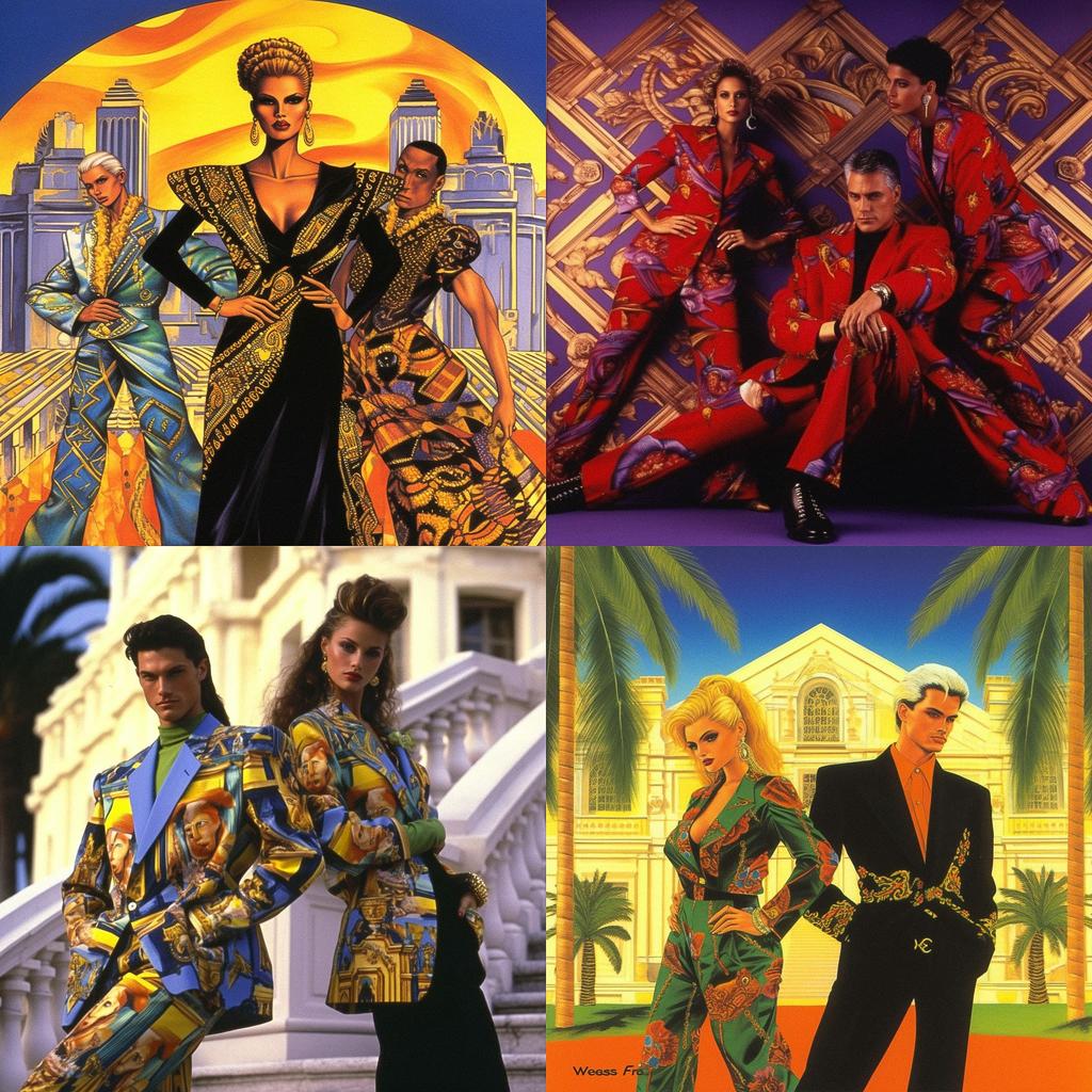 Gianni Versace style, Midjourney V5.1, render 1 of 4