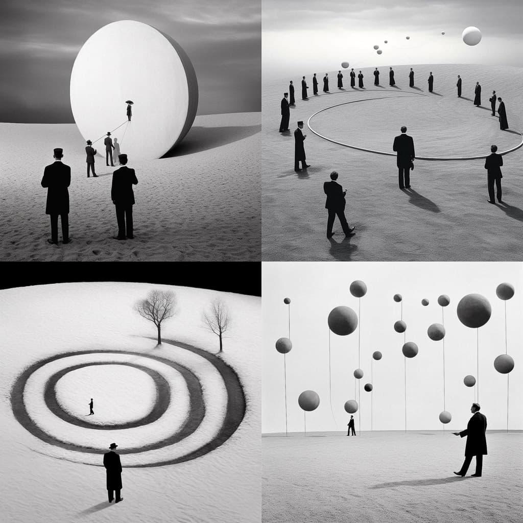 Gilbert Garcin style, Midjourney V5.1, render 1 of 4