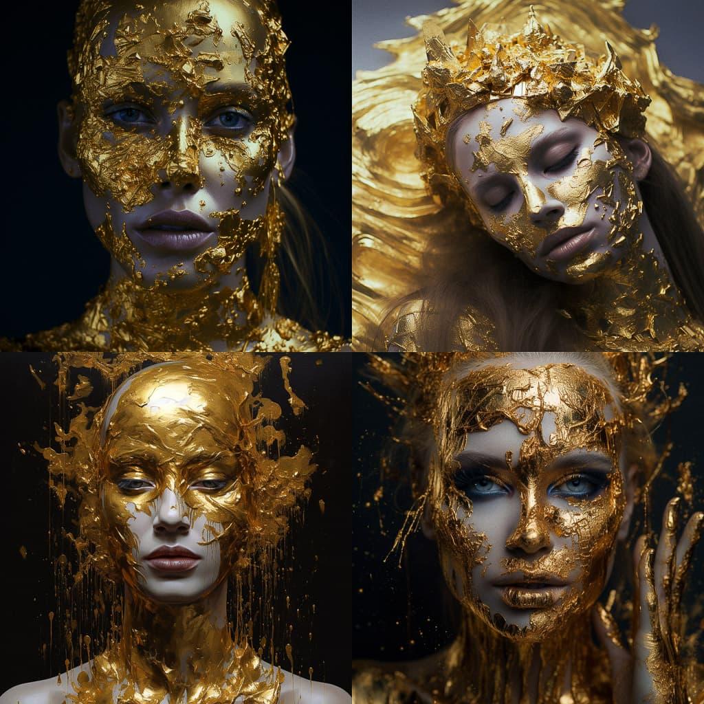 Gilded style, Midjourney V5.1, render 1 of 4